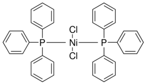 Bis(triphenylphosphine)nickel(II) dichloride - CAS:14264-16-5 - Dichlorobis(triphenylphosphine)nickel(II), Bis(triphenylphosphine)nickel(II) dichloride, Nickel(II)bis(triphenylphosphine) dichloride, NiCl2(PPh3)2